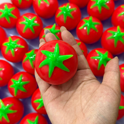 Crunchy Tomato Bead & Clay Base Stress Ball Squishy Stress Relief Decompression Toy