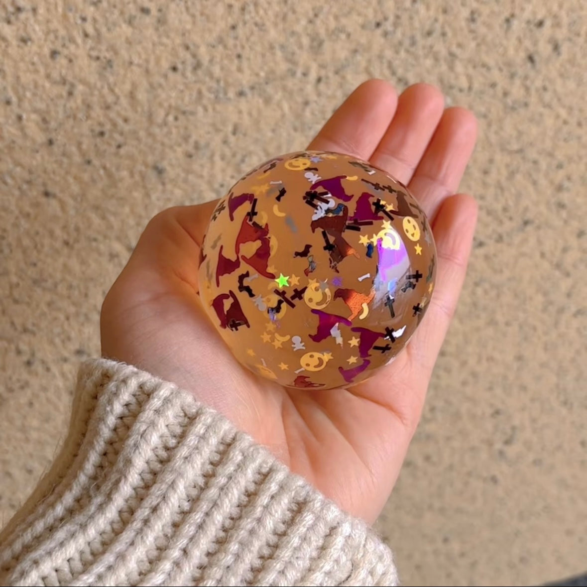 Handmade Magic Crystal Ball Stress Ball (Coconut Oil Soap Base)