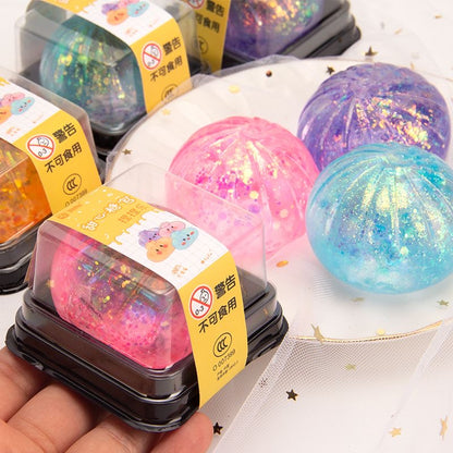120g Steamed Bun Stress Ball Jelly Ball Squishy Stress Relief Decompression Toy