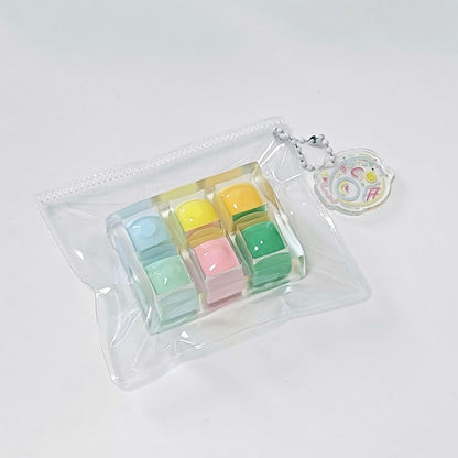 6 Colors Handmade Transparent Palette Taba Squishy Toy