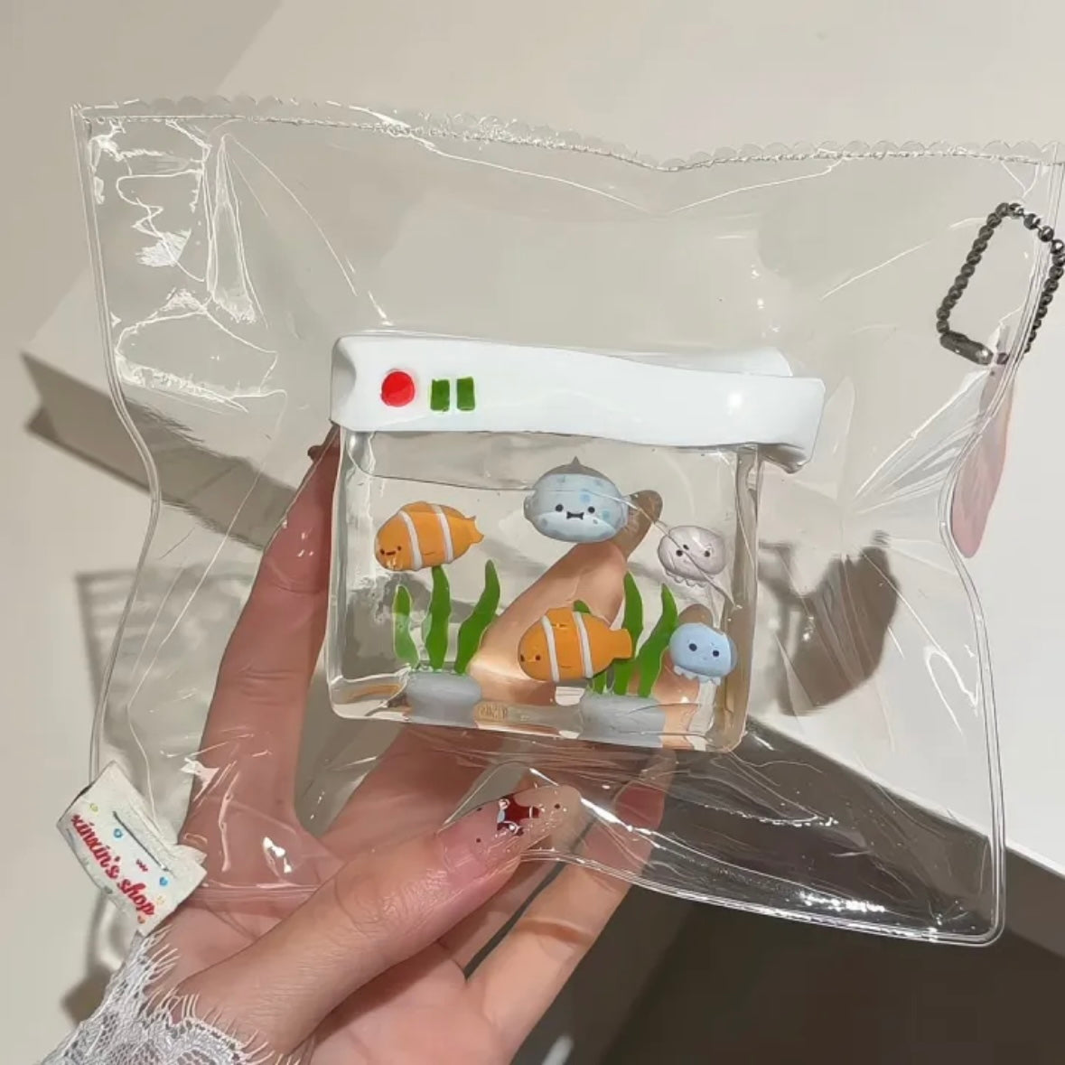 Handmade Transparent Fish Tank / Panda Ball / Christmas Tree Ball / Snowman Ball Taba Squishy Toy