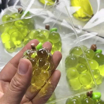 Transparent Green Grape & Banana Taba Squishy Toy