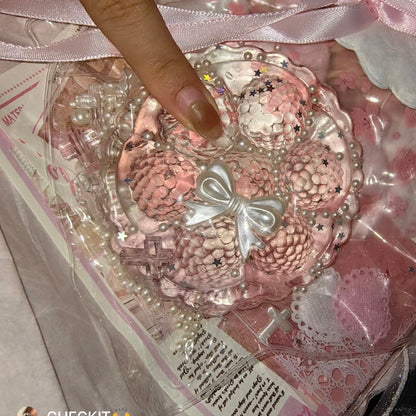 Transparent Strawberry Tart Taba Squishy Toy