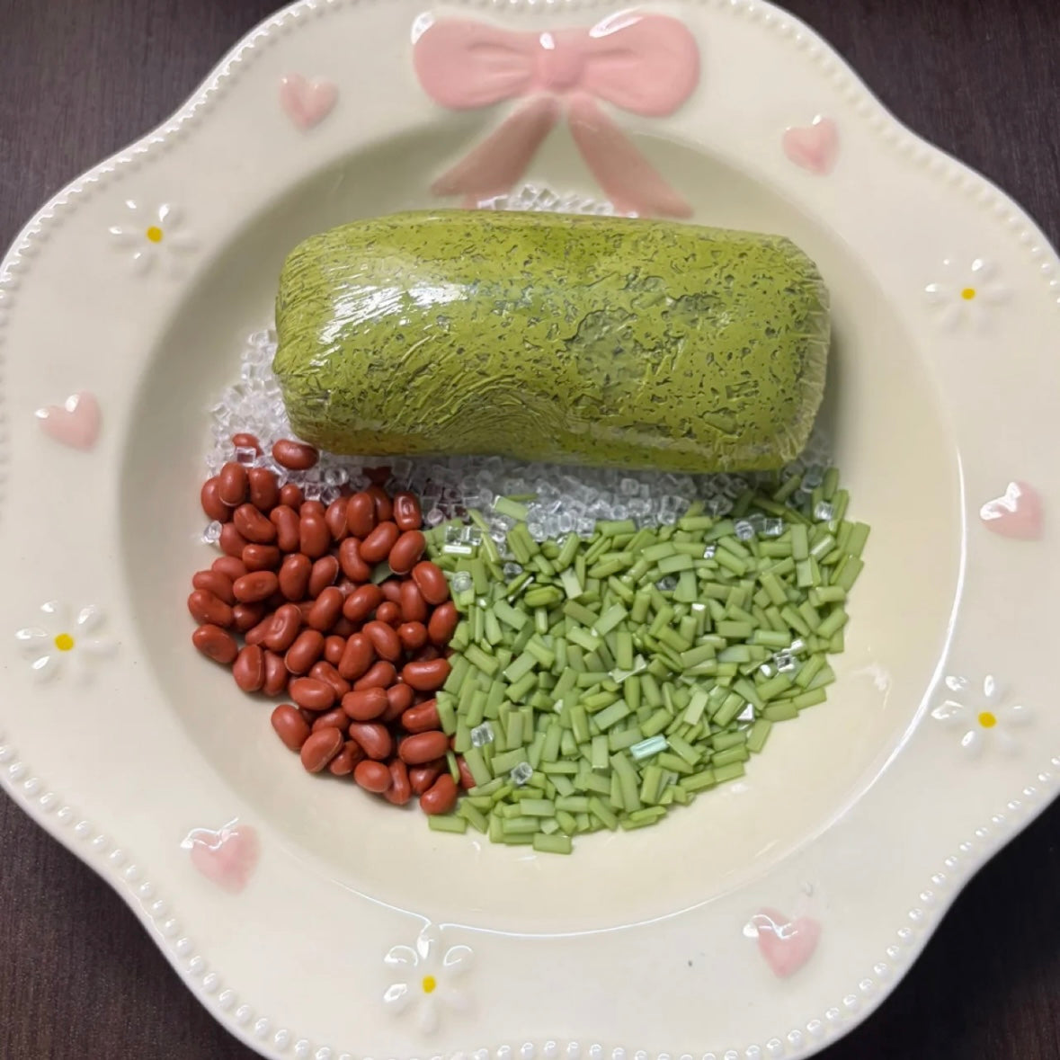 Red Bean Matcha Handmade Stress Balls