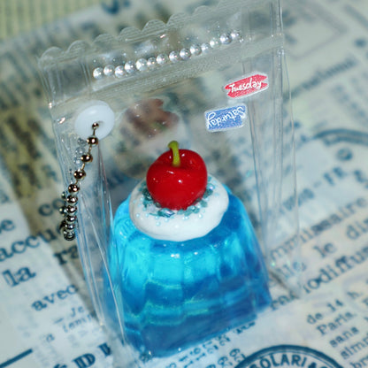 Handmade Transparent Blue Pudding Taba Squishy Toy