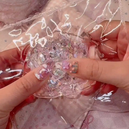 Transparent Bear Head Taba Squishy Toy