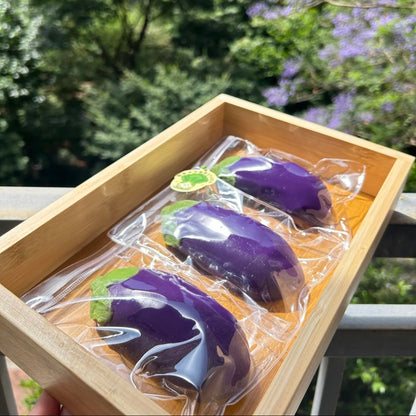Green Eggplant and Purple Eggplant Taba Squishy Toy