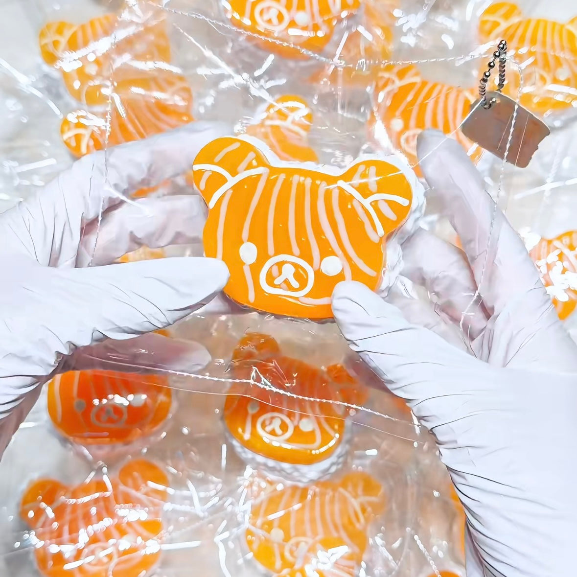 Handmade Silicone Salmon Bear Taba Squishy Toy