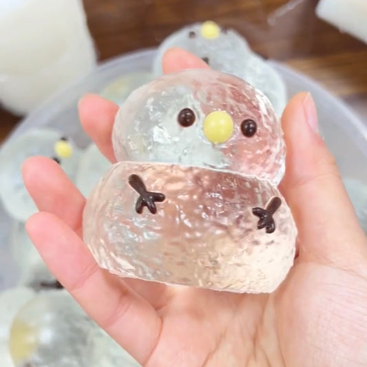Transparent Snowman Taba Squishy Toy