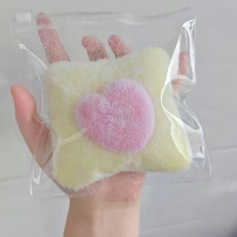 Handmade Silicone Thick Large Throw Pillow Squishy Toy with Fur