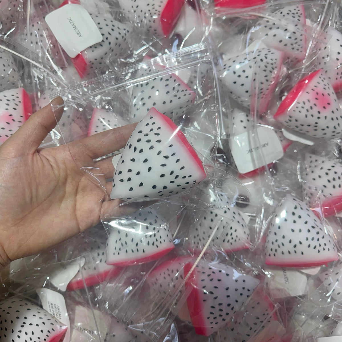 Color-Changing Crunchy Pitaya Dragon Fruit Stress Ball Squishy Mango Bead & Clay Base Stress Relief Toy