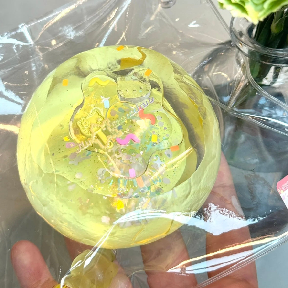 Transparent Flower Stress Ball Taba Squishy Toy (Liquid Squishy)