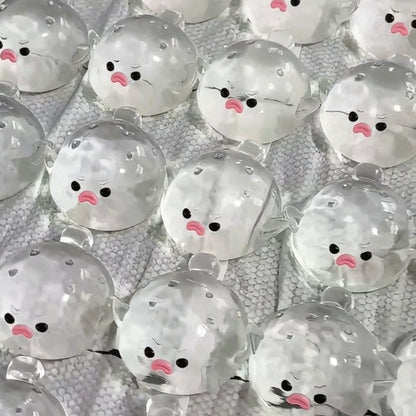 Transparent Puffer Fish Stress Relief Taba Squishy Toy