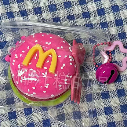 Handmade Silicone McDonald's Hamburger Taba Squishy Toy