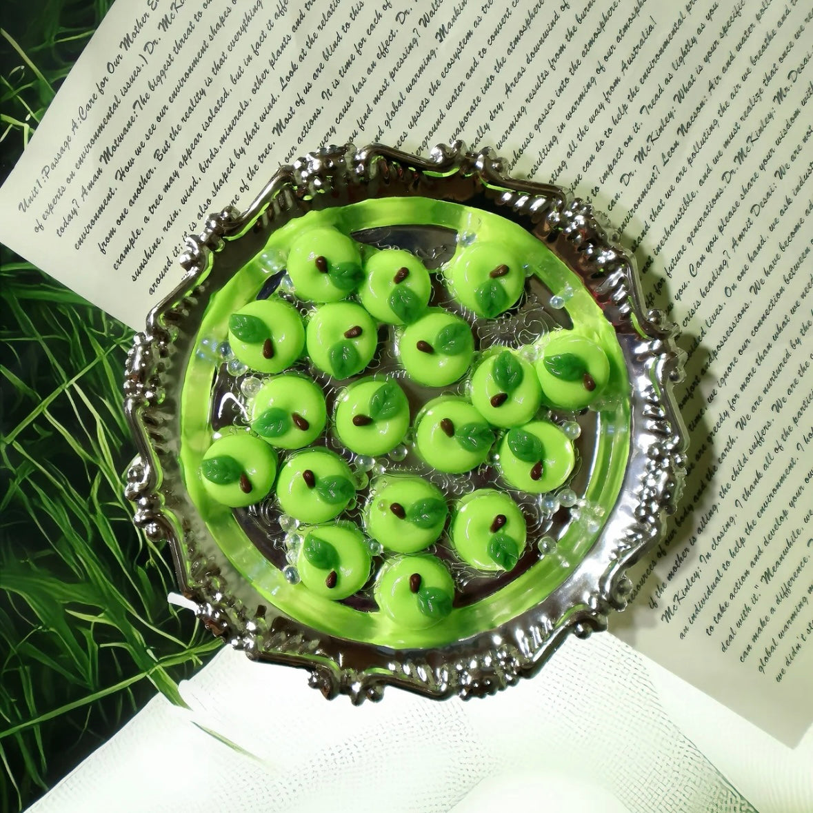 7pcs Handmade Silicone Mini Apple / Tomato Taba Squishy Toy