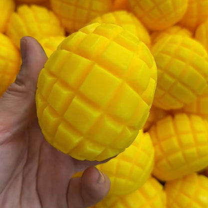 Crunchy Mango Pulp Bead & Clay Base Stress Ball Squishy Stress Relief Decompression Toy