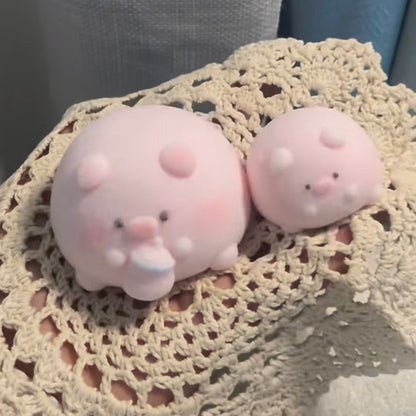 2pcs Handmade Silicone Pig Stress Relief Squishy Toy