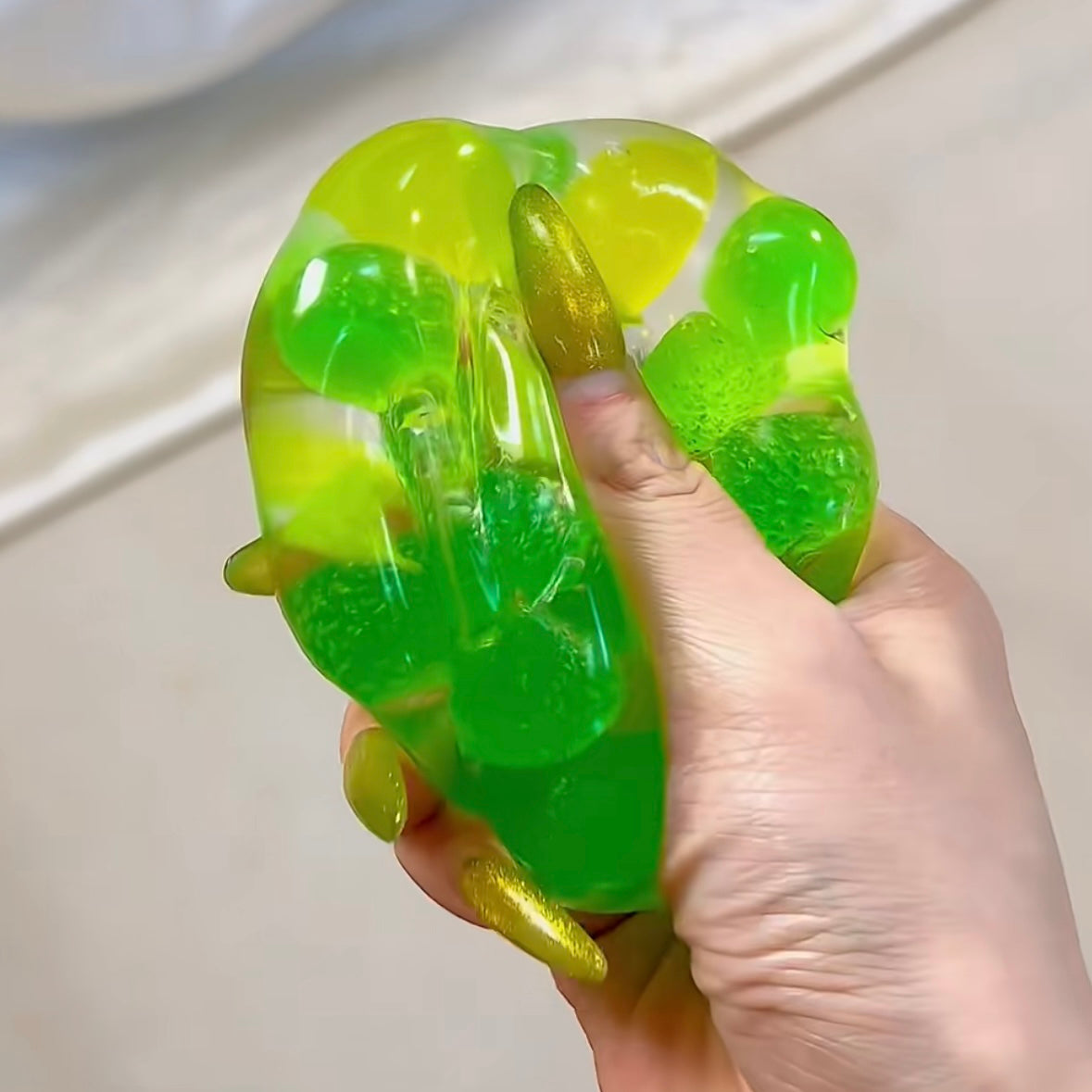 Fruit Hard Candy & Vaseline Base Stress Ball Squishy Stress Relief Decompression Toy