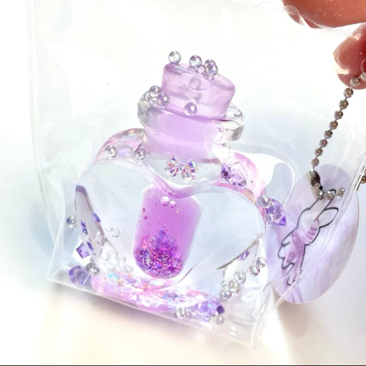 Transparent Heart Shape Wish Bottle Taba Squishy Toy