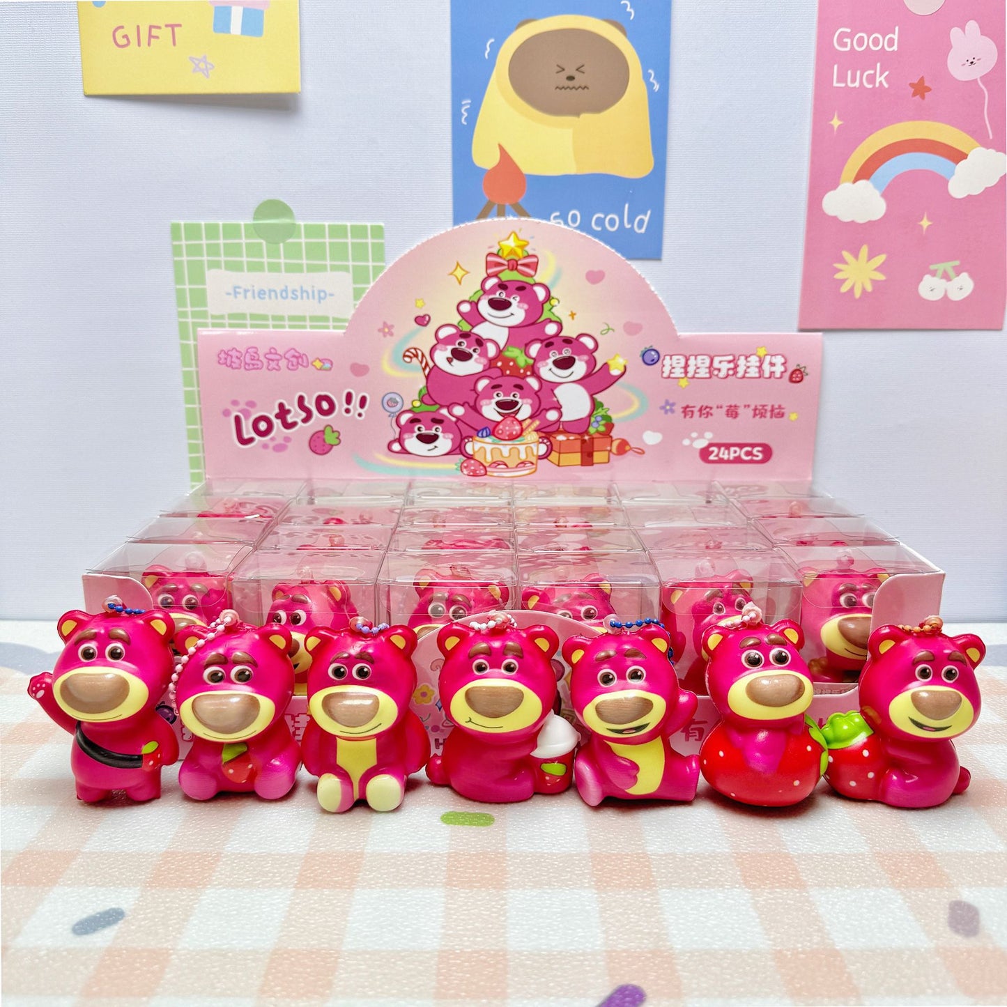 24pcs Mini Slow Rising Squishy Bread/Crybaby/Crybaby/Labubu/Capybara/WAKUKU/Sanrio Keychians Stress Relief Decompression Toy (It Feels Hard)