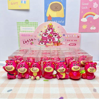 24pcs Mini Slow Rising Squishy Bread/Crybaby/Crybaby/Labubu/Capybara/WAKUKU/Sanrio Keychians Stress Relief Decompression Toy (It Feels Hard)
