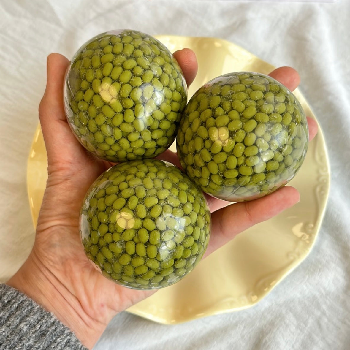 Green Bean Handmade Stress Balls