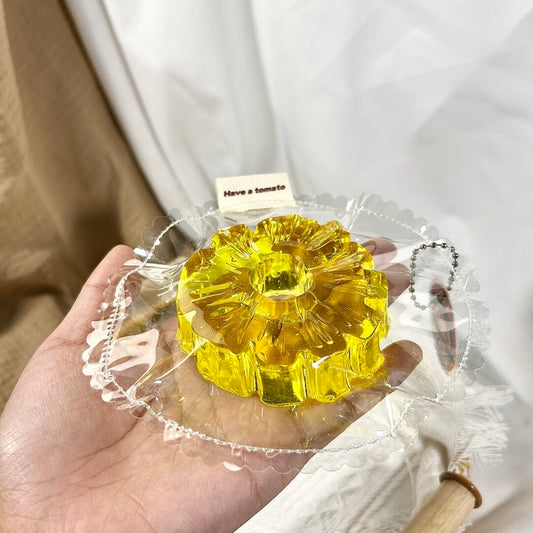 Handmade Transparent Pineapple Slices Taba Squishy Toy