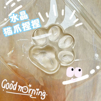 50g Handmade Silicone Transparent  Cat's Paw Squishy Toy