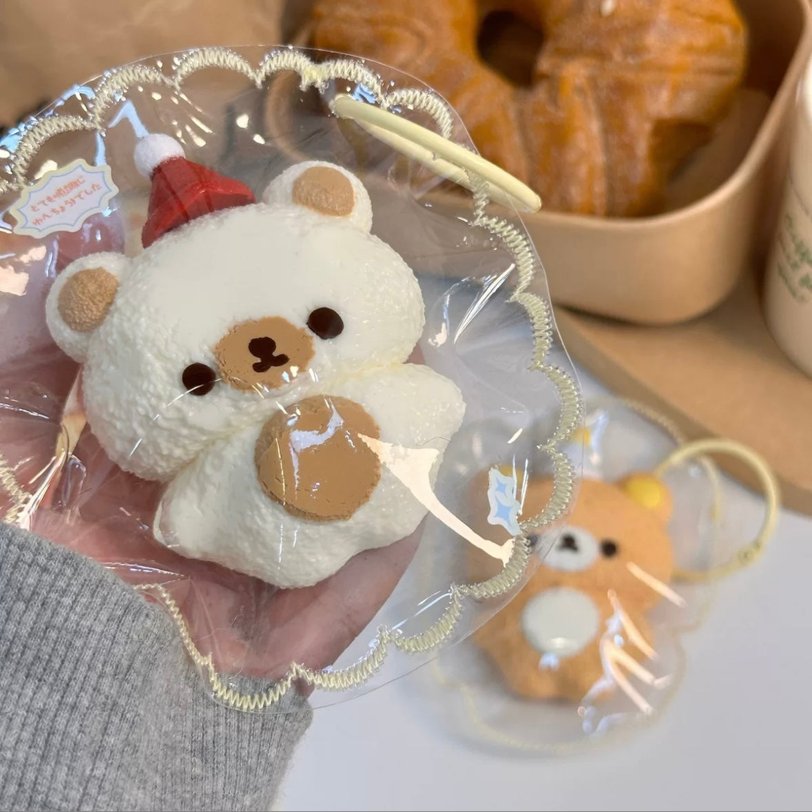 Hat Bear Squishy Taba Squishy Toy  - Christmas Series