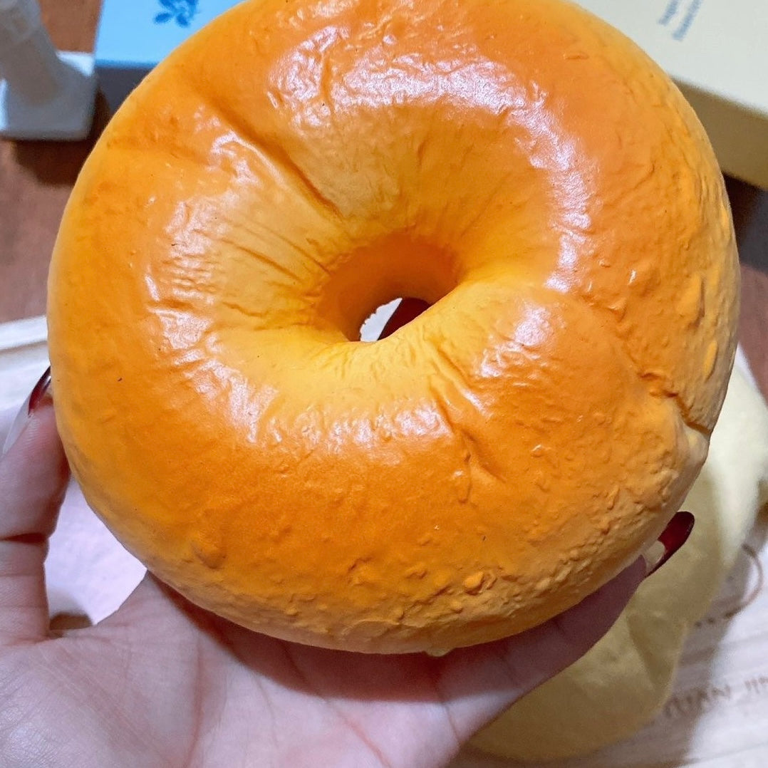 Slow Rising Bagel Squishy Super Soft Big Square Bread Stress Relief Decompression Toy