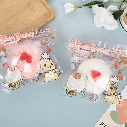 Slow Rising Squishy Strawberry Cream Stress Relief Decompression Toy