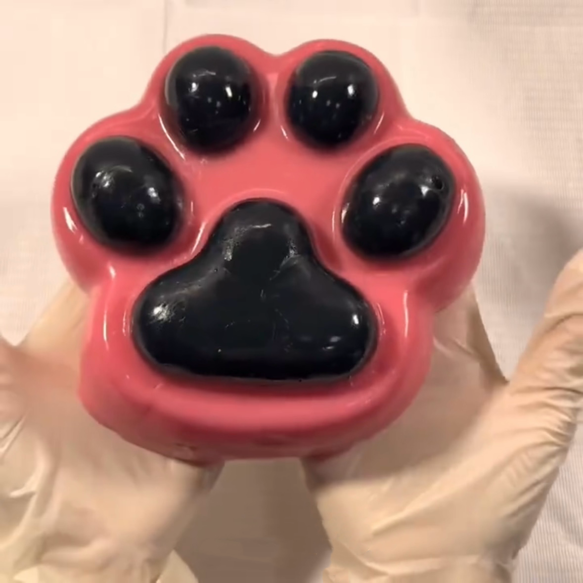 800g Handmade Silicone Cat's Paw with Flocking