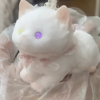 Handmade Silicone White Cat Stress Relief Squishy Toy