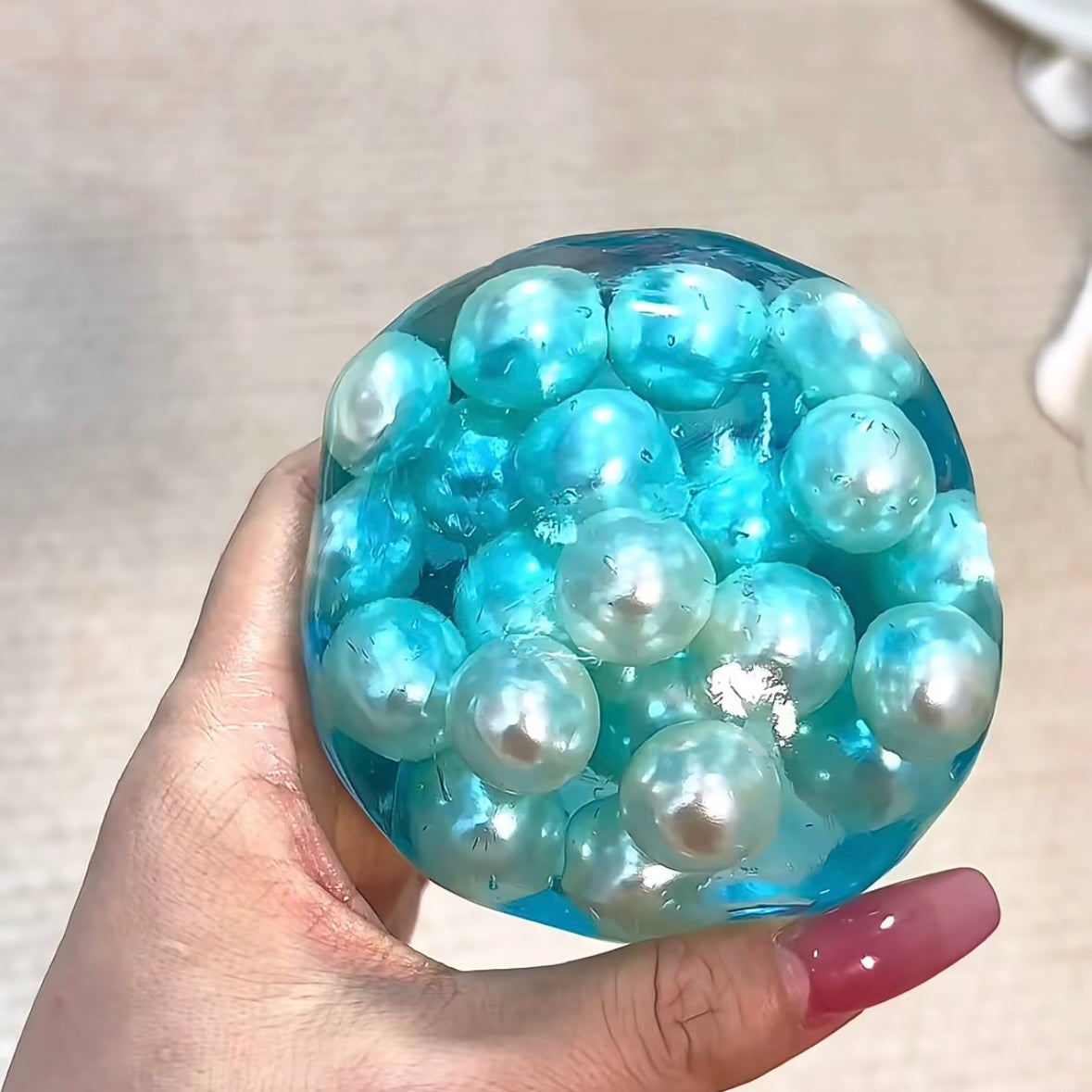 Pearl & Vaseline Base Stress Ball Squishy Stress Relief Decompression Toy