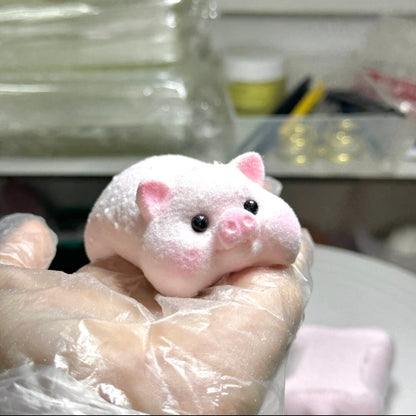 Handmade Silicone Pink Pig Stress Relief Squishy Toy