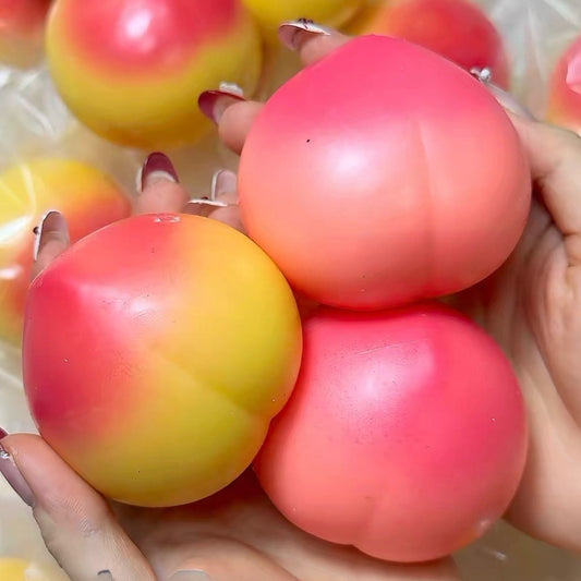 Peach Bead & Clay Base Stress Ball Squishy Stress Relief Decompression Toy