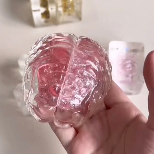 Handmade Transparent Strawberry Brain Taba Squishy Toy