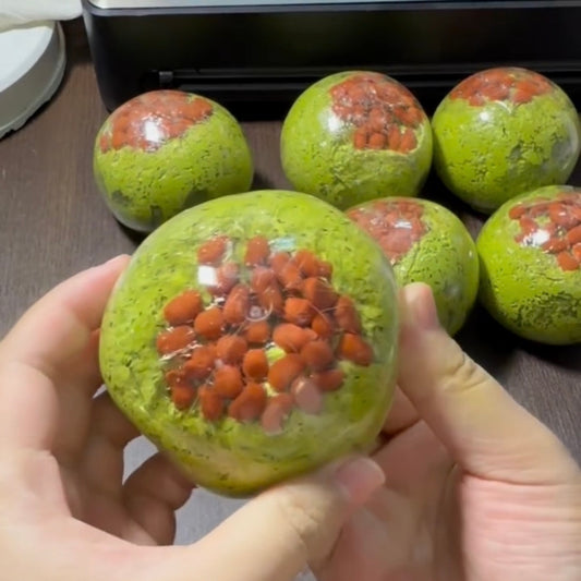 Red Bean Matcha Handmade Stress Balls
