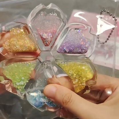 Transparent Seven-color Flower Taba Squishy Toy
