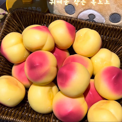 Peach Bead & Clay Base Stress Ball Squishy Stress Relief Decompression Toy