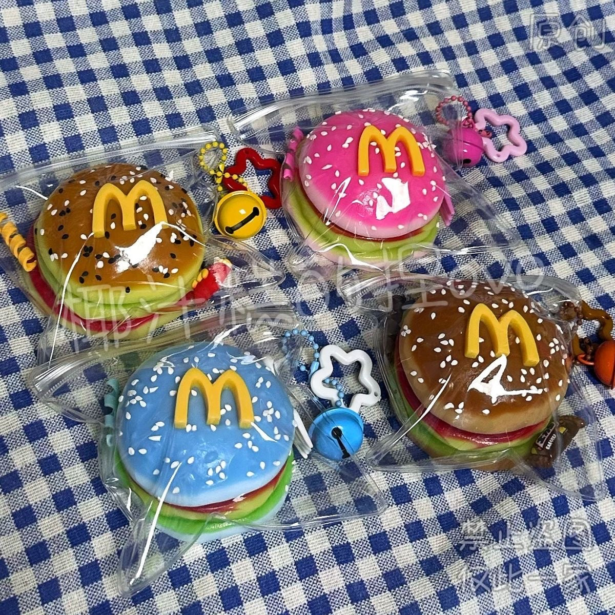 Handmade Silicone McDonald's Hamburger Taba Squishy Toy