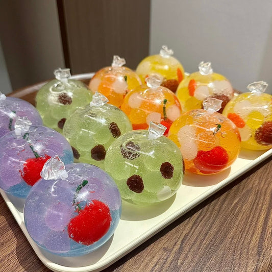 Fruit Hard Candy Stress Ball Squishy Stress Relief Decompression Toy