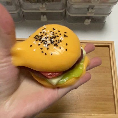 Handmade Silicone McDonald's Hamburger Taba Squishy Toy