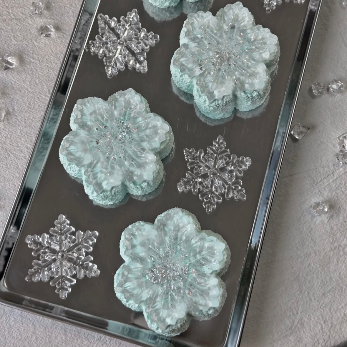 Transparent Snowflower Taba Squishy Toy