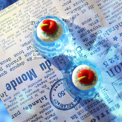 Handmade Transparent Blue Pudding Taba Squishy Toy