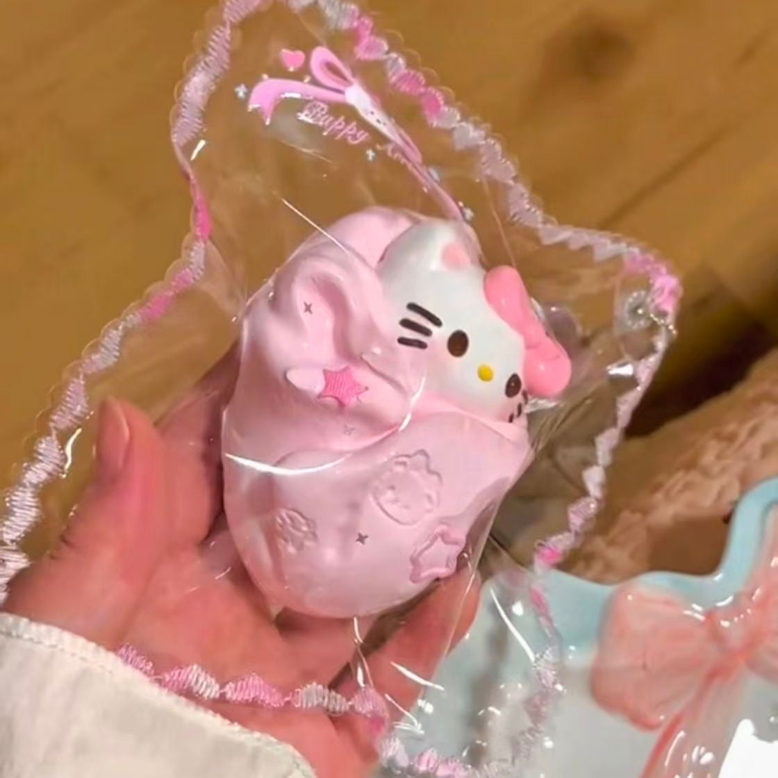 Handmade Pink Kitty Taba Squishy Toy