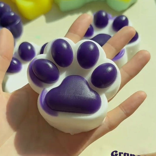 Squishy Grape Vibe Kitty Paw Stress Relief Decompression Toy w/o Flocking