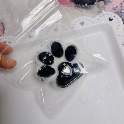 Handmade Silicone Cat's Paw Stress Relief Squishy Toy---blackpink