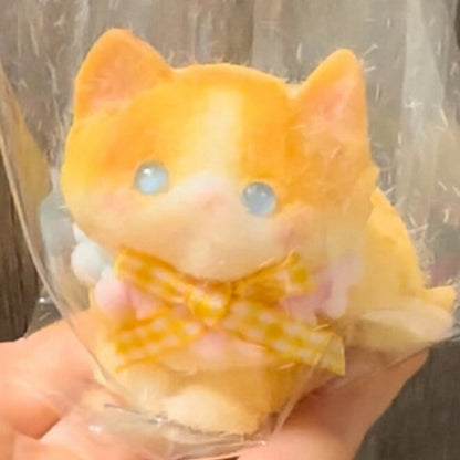 1pc Handmade Silicone Small Orange Cat Stress Relief Squishy Toy