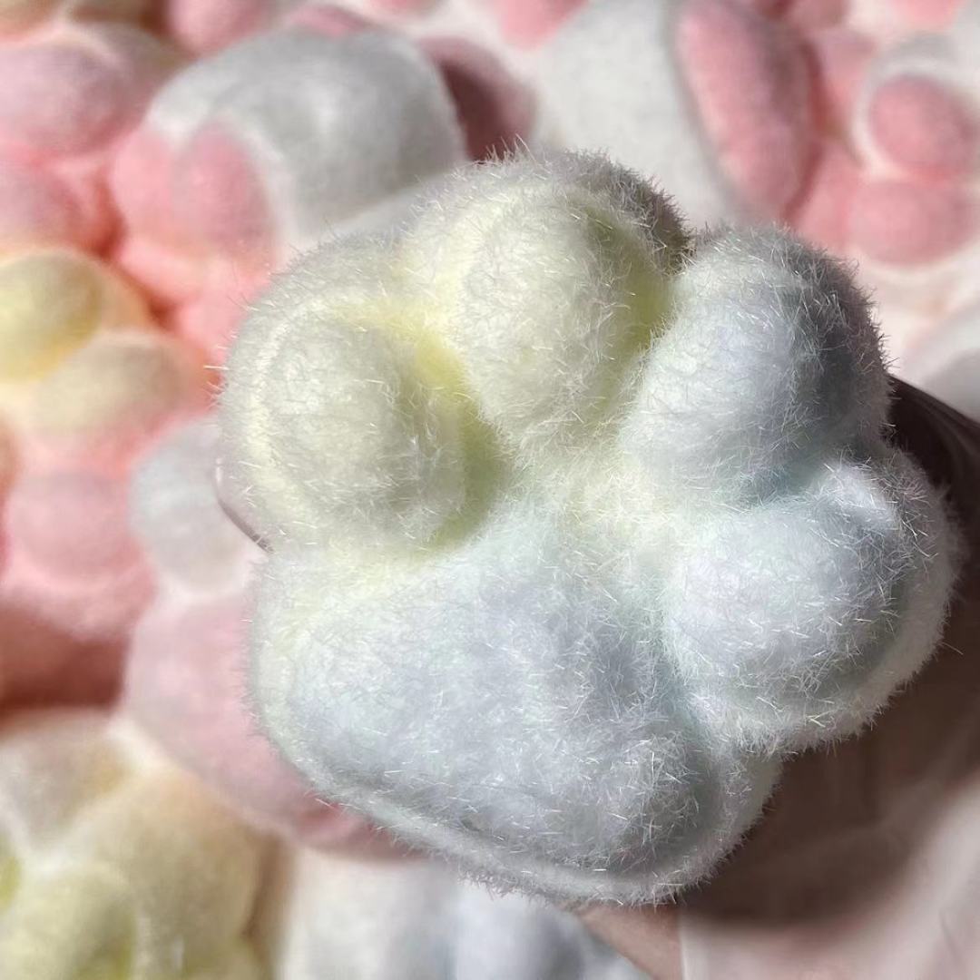 Silicone Cat Paw Stress Relief Squishy Toy with Flocking